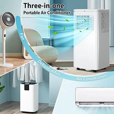  10,000 BTU Portable Air Conditioners, Portable AC With Remote  for Room to 450 sq.ft 3 in 1 Air Conditioner With Dehumidification/Air  Circulation/Timer And Window Kit : Home & Kitchen