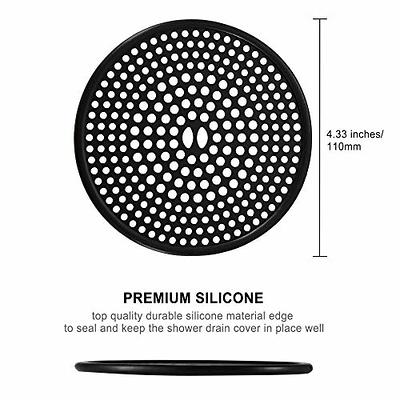 304 Stainless Steel Hair Catcher Shower Drain Cover with Silicone, Shower  Stall Drain Strainer, Bathtub Hair Stopper, Bathroom Hair Trap Floor Drain  Protector, Matte Black 4.33 Inches Round Flat - Yahoo Shopping