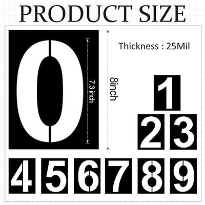 8inch Large Number Stencils, 0 to 9 Number Template Plastic Reusable Curb  Address Numbers Stencils for Painting Cake, 10pcs - Yahoo Shopping