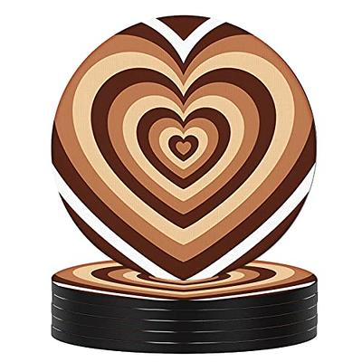 Swooflia Coasters for Drinks Coffee Table, Hearts Cute Brown Aesthetic  Silicone Absorbent Cup Coaster Set Housewarming Gift Kitchen Home Wooden  Desk Office Bar Tabletop Decor 6 Pack - Yahoo Shopping