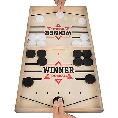 Large Sling Puck Game, Foosball Winner Board Game, Wooden Hockey Table  Game, Fast Paced Slingshot Game Board, Rapid Sling Table Battle Speed  String