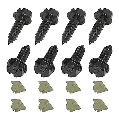 Car License Plate Screws Kits, 8 Sets Anti-Theft Rustproof Stainless Steel  Screws, Anti-Rattle Foam Pads and Fasteners Nuts Caps, Self Tapping  Mounting Hardware Accessories for Most Vehicles - Yahoo Shopping