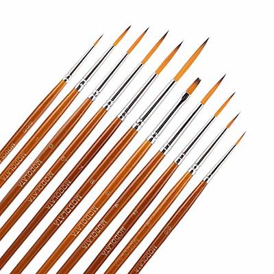 Fine Detail Paint Brush Set - (12 Piece Set) Miniature Brushes for Acrylic,  Oil Watercolor, Model Craft Miniatures Painting, Paintbrushes