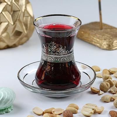 Vintage Turkish Tea Set with Tray Metal Teapot Set 