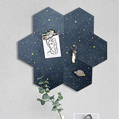 Flying Childhood Felt Pin Board Bar Strips Bulletin Board Tiles for Wall Damage-Free with 40 Push Pins Memo Notice Boards As Classroom Office Decor 4