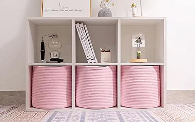 voten Storage Cubes Baskets Bins Organizer 11x11x11'' Fit 12x12''Cube Storage  Organizer Bookcases Shelf,Durable Woven Cotton Storage Basket for  Organizing,Round 3Pack Pink - Yahoo Shopping