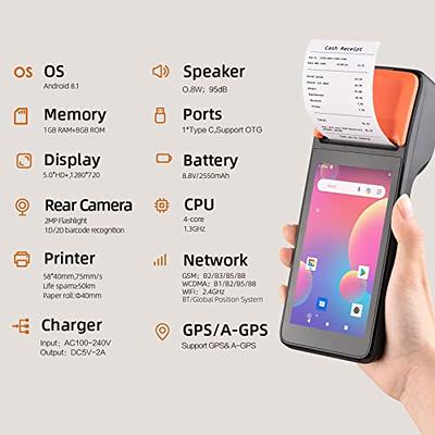  Meihengtong Bluetooth Receipt Printer 80mm Wireless Portable  Thermal POS Printer for Small Business, Compatible with Android/Windows Not  Square : Office Products