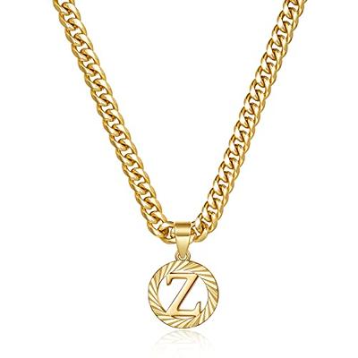 Alphabet Plate Necklace Silver Z