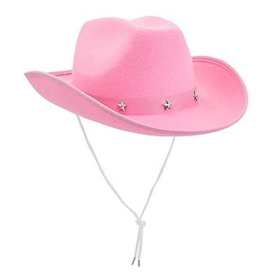 Felt Red Cowgirl Hat for Women and Men, Costume Accessories (14.8