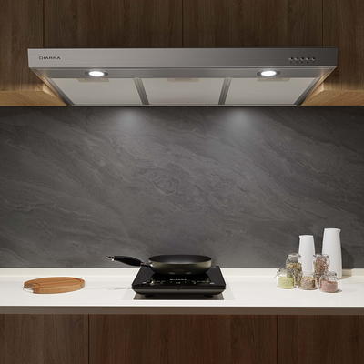 CIARRA Wall Mount Range Hood 30 inch 450CFM with Push Button