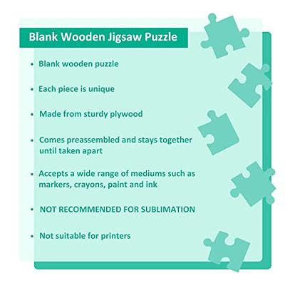 Blank Puzzle Round Shape with 38 Pieces to Draw on, Each Piece is