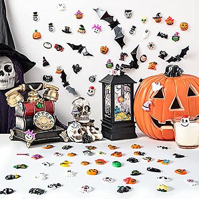 Halloween Buttons for Crafts - 200 Pcs Halloween Pumpkin Skull Witch Bat  Shaped