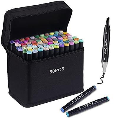 Caliart 80 Colors Dual Tip Permanent Art Markers 