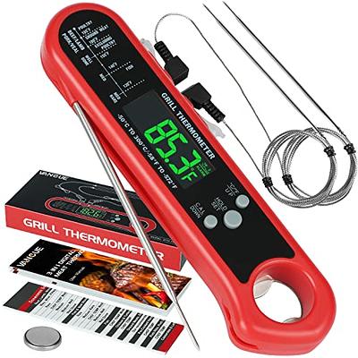 MEASUREMAN Digital Meat-Thermometer Instant-Read Food Temperature-Probe -  with Magnet Calibration Thermometer Waterproof for Kitchen Cooking Grill  BBQ