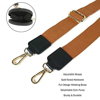 EVVE Wide Replacement Straps for Handbags with Coin Purse - For Over  Shoulder Crossbody Bag, Guitar Style, Adjustable Length: Handbags