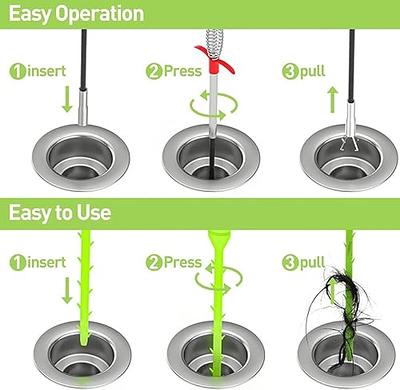 Drain Cleaner Snake Drain Clog Remover Tool,Odor Eliminator Garbage  Disposals Sink Drain Clog Remover for Toilet Tanks, Sinks, Bathtub Drains,  Washing Machine Drains Hair Clog Remover(4 Pack) - Yahoo Shopping