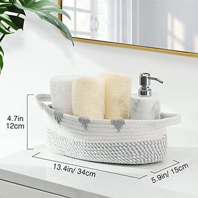 Bathroom Storage Organizer Toilet Paper Basket, Small Woven