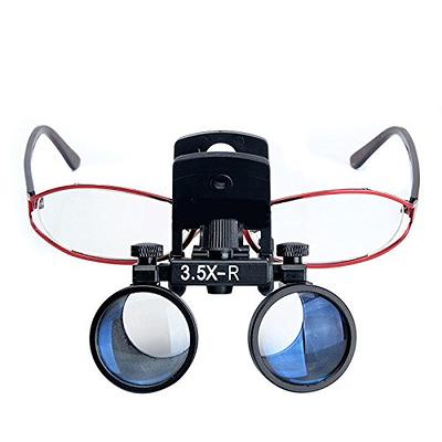 Headband Magnifier Binocular Magnifying Glass Jewelry Magnifiers Double Lens with Lens -1.5X 2x 2.5x 3.5x Magnification, Reading Magnifier Glasses