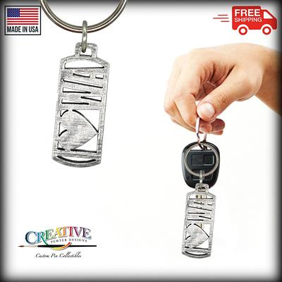 Mississippi State University Map Pendant Keychain