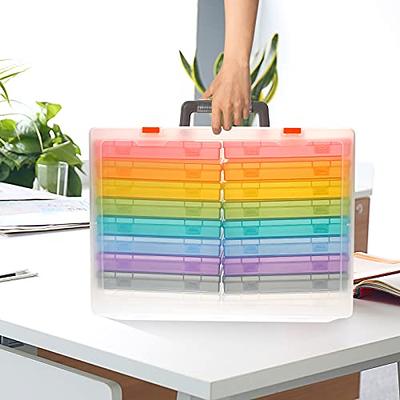 Photo Storage Box 4x6, 18 Inner Photo Case Large Photo Organizer Acid-Free  Photo Box Storage Photo Keeper Photo Storage Case, Plastic Craft Storage  Box for Photo Stickers Stamps Seeds (9 Colors) 