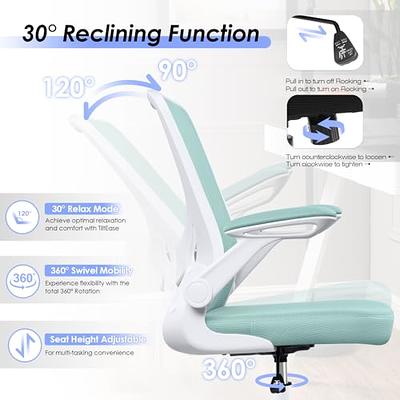 KERDOM Ergonomic Office Chair, Breathable Mesh Desk Chair with Headrest and Flip-Up Arms for Office,Gaming,Computer Lumbar Support Swivel Task Chair