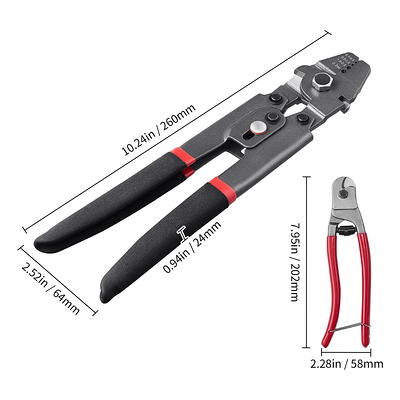 Booms Fishing CP4 Wire Crimping Tool with Cutter, Effort-saving Fishing  Crimping Pliers, High Carbon Steel Fishing Plier Wire Rope Leader Crimper