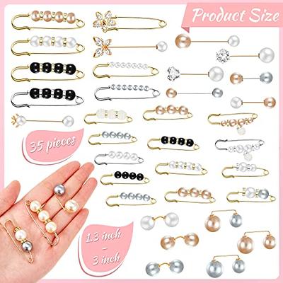 35 Pieces Faux Pearl Brooch Pins Sweater Shawl Pins Neckline Safety Pin  Artificial Pearls Brooch White Pearl Safety Pins for Women Girls Clothing  Dresses Decoration Accessories (Fresh Color) - Yahoo Shopping