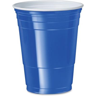 Solo Plastic Party Cold Cups, 16-oz., Red, 50 Cups (DCCP16RPK)