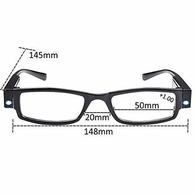 Reading Glasses with Lights Bright LED Readers Magnifying Glasses with  Lights Blue Light Blocking Glasses LED Magnifying Eyeglasses Nighttime  Reader Eyewear Unisex Vision Lighted Reading Glasses+2.5 - Yahoo Shopping