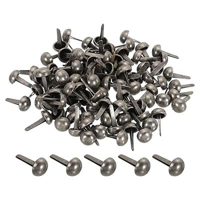 100pcs 6x12mm Mini Brads Round Paper Fasteners for Art Crafting, Silver  Tone - Yahoo Shopping