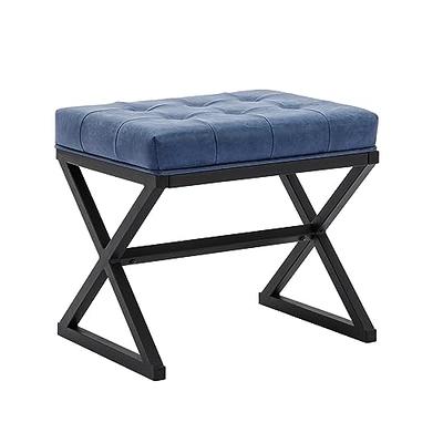 Modern Velvet Foot Stool Ottoman, S-Shaped Ottoman Footstool