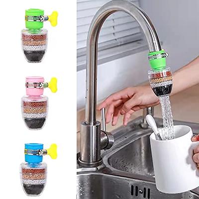 360 Rotating Faucet Nozzle with Filters Splash-Proof Faucet Water Filter  Telescopic Water Tap Extender Purifier Household Faucet Head Filter  Replacement Tap Filter for Kitchen Bathroom and Shower 