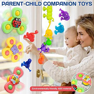 Baby Suction Cup Toys, 9 Pieces Animal Sucker Toys, Soft Silicone