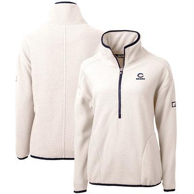 Men's Cutter & Buck White Chicago Bears Big Tall Cascade Eco Sherpa Fleece Full-Zip Jacket