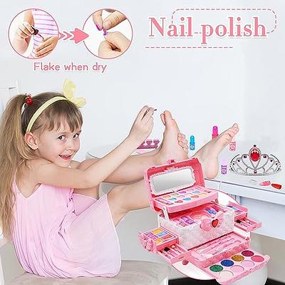 Toys for Girls,Kids-Makeup-Kit for-Girl-Toys for 3 4 5 6 7 8 9 10 11 12  Year Old Girls,Washable Princess-Dresses-for-Girls Pretend Makeup Set for