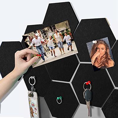 6pcs Felt Board Tiles, Hexagon Bulletin Board, Self Adhesive Pin Board For  Wall Decor, Memo Board Notice Board For Classroom,Office ,Home