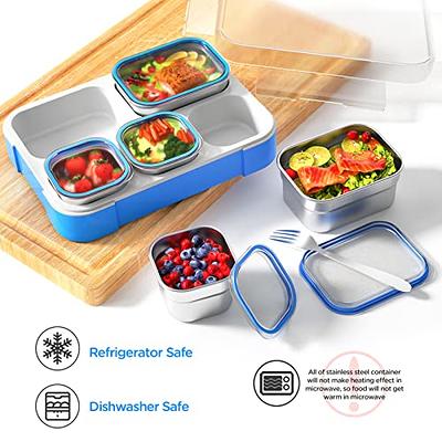 Tasty Bento Box, Lunch Box for Kids and Adults with Removable Tray and  Handle, Blue 