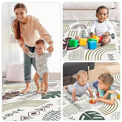 Baby Play Mat, Foldable Foam Play Mat for Floor,Waterproof Reversible  Playmat for Babies and Toddlers, Infants, Kids, Edge Reinforcement Crawling  Mat