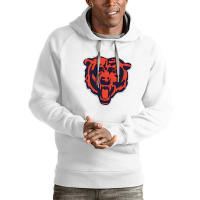 Chicago Bears Antigua Victory Pullover Hoodie - Heather Gray