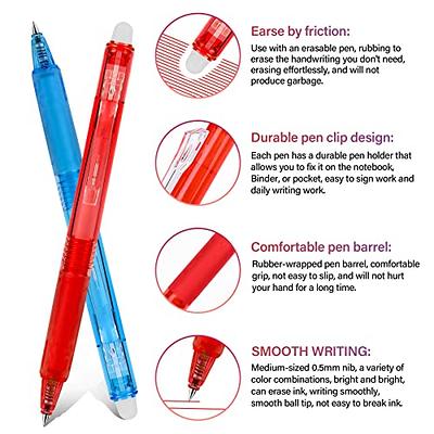 PABLUE Retractable Erasable Gel Pens, Fine Point 0.7mm，Make Mistakes  Disappear, Comfort Grip, for Drawing Writing Planner and Office School  Supplies 12 Pack (Black,Blue,Green, Red) - Yahoo Shopping