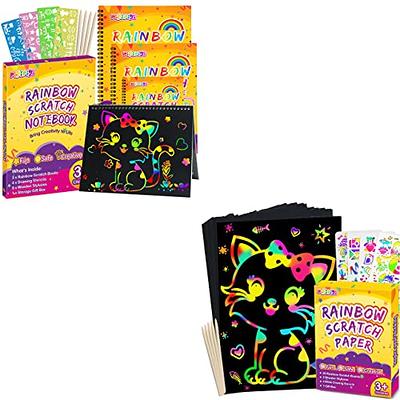 Rainbow Scratch Board Kit - Fun Florals