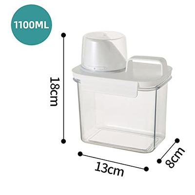 Clear Plastic Laundry Detergent Dispenser, Reusable Laundry Washing Up  Powder Container, Leak-Proof Waterproof Soap Detergents Storage Box with