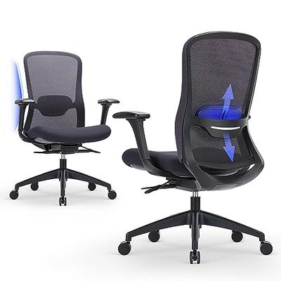 Adjustable Mesh Computer Chair with Sliding Seat and Lumbar