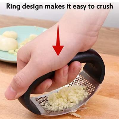 Garlic Press Garlic Masher Manual Arc Stainless Steel Multi-Function  Vegetables Squeezer Handheld Crusher Kitchen Accessories - AliExpress