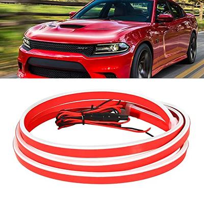 SilverHolder Car Hood Light Strip White 70 Inches Exterior Flexible Daytime  LED Running Light for Cars, SUVs, Trucks