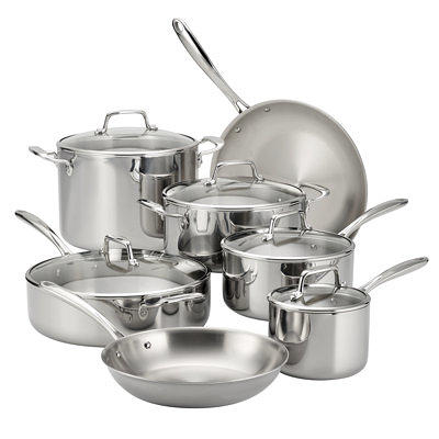 Frigidaire 12-Piece 10-in Stainless Steel Cookware Set with Lid in the  Cooking Pans & Skillets department at