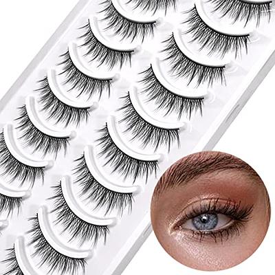 Manga Lashes, Spiky Korean Anime False Eyelashes Natural Look, Japanese  Wispy Strip Lashes, that Look Like Individual Clusters Lashes, Asian  Cosplay Doll Eyelashes, 5 Pack 