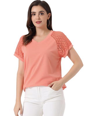 Women's Short Sleeve V-neck Cropped T-shirt - Wild Fable™ Pink S