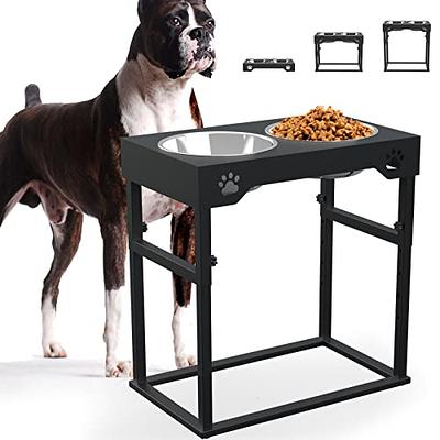 GrooveThis Woodshop Personalized Elevated Dog Feeder Station with Internal Storage, Grey, X-Small