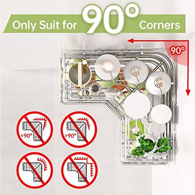 Corner Shower Caddy Adhesive Replacement 8 PCS, Waterproof No Drilling  White
